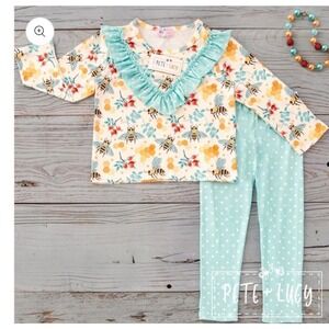 3T Pete And Lucy Bees And Honey Pant Set NWT